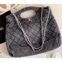 AAA Copy Chanel 31 Denim Large Shopping Bag AS1408 Gray 2020 AQ00948