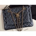 Best 1:1 Chanel Shiny Lambskin Double Clutch with Chain Bag AP1073 Black 2020 AQ03101