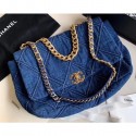 Best Chanel 19 Maxi Flap Bag AS1162 Denim 2020 AQ02215