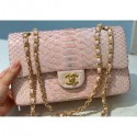 Best Chanel Python Classic Flap Medium Bag A1112 61 AQ02683