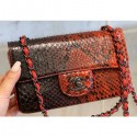 Best Chanel Python Classic Flap Small Bag A1116 06 AQ04312