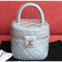 Best Chanel Vintage Vanity Case Bag Pearl Gray 2019 AQ04222