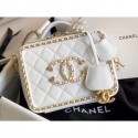 Best Copy Chanel Chain CC Filigree Small Vanity Case Bag AS1785 White 2020 AQ00858