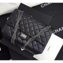 Best Copy Chanel Original Quality 2.55 Reissue Size 227 calfskin Bag Black with silver hardware AQ03775