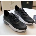 Best Imitation Chanel Calfskin & Mesh Sneaker Black 2020 Collection AQ02055