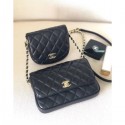 Best Imitation Chanel Lambskin Side Pack Bag AS0545 Black 2019 AQ02448