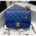 Best Quality Imitation Chanel Lambskin & Gold-Tone Metal Flap Bag AS1786 Blue 2020 Collection AQ02543