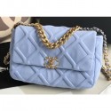 Chanel 19 Large Jersey Flap Bag AS1161 Baby Blue 2020 AQ02968