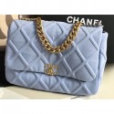 Chanel 19 Maxi Jersey Flap Bag AS1162 Baby Blue 2020 AQ03807