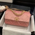 Chanel 19 Quilted Velvet Small Flap Bag AS1160 Pink 2019 Collection AQ03324