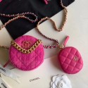 Chanel 19 Tweed Clutch with Chain & Coin Purse AP0986 Pink 2019 Collection AQ01002