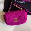 Chanel 19 Tweed Flap Waist Bag/Belt Bag AS1163 Purple 2019 Collection AQ00531