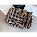 Chanel 19 Tweed Maxi Flap Bag AS1162 Black/Beige 2019 Collection AQ02617