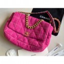 Chanel 19 Tweed Maxi Flap Bag Rosy AS1162 2019 Collection AQ02085