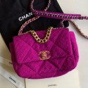 Chanel 19 Tweed Small Flap Bag AS1160 Purple 2019 Collection AQ01905