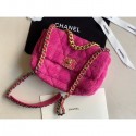 Chanel 19 Tweed Small Flap Bag Rosy AS1160 2019 Collection AQ03271