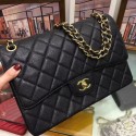 Chanel A58600 Caviar Leather Classic Jumbo Flap Bag Black 2019 TOP Collection AQ02197