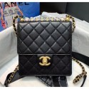 Chanel Acrylic Beads Goatskin Mini Falp Bag AS0584 Black/Gold 2020 Collection AQ03010