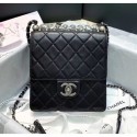 Chanel Acrylic Beads Goatskin Mini Falp Bag AS0584 Black/Silver 2020 Collection AQ02695