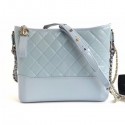 Chanel Aged Calfskin Gabrielle Medium Hobo Bag A93824 Sky Blue AQ02667