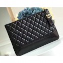 Chanel Aged Calfskin Gabrielle Pouch Clutch Small Bag A84287 Black AQ02199