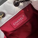 Chanel Aged Calfskin Gabrielle Small Backpack Bag A94485 White/ Black AQ01994