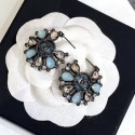 Chanel Bloom Earrings AB1005 Turquoise/Black 2019 Collection AQ00776