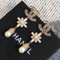 Chanel Bloom Pearl Earrings Crystal/Pearly White 2019 Collection AQ02609