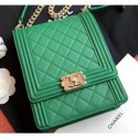 Chanel Boy North/South Small Flap Bag AS0130 Green 2019 AQ02293