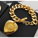 Chanel Brass Heart Necklace 34 2020 Collection AQ01767