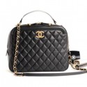 Chanel Calfskin CC Vanity Case Medium Bag A57906 Black 2018 AQ02690