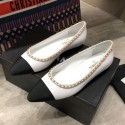 Chanel Calfskin Chain Ballerinas G35389 White 2019 Collection AQ02921