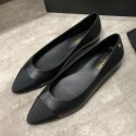 Chanel Calfskin Flat Ballerinas G35389 Black 2019 Collection AQ02091