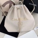 Chanel Cambo Canvas Backpack White 2019 Collection AQ03792