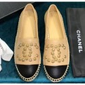 Chanel Camellia CC Logo Espadrilles Beige AQ03113