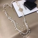 Chanel Camellia Pearl Sweater Long Necklace AB2305 2019 Collection AQ01760