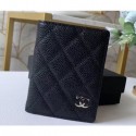 Chanel Card Holder 60085 Grained Calfskin Black AQ03035