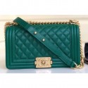 Chanel Caviar Leather Boy Flap Medium Bag Emerald Green AQ02116