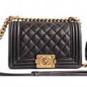 Chanel Caviar Leather Boy Flap Small Bag Black/Gold AQ04205