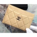 Chanel Caviar Leather Classic Card Holder A31510 Apricot AQ03747