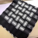 Chanel CC Logo and Braided Cashmere Scarf 45x200cm 2019 AQ02343