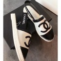 Chanel CC Logo Espadrilles Sandals White/Black AQ02785