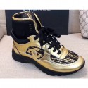 Chanel CC Logo High-top Sneakers G35060 Gold/Black 2019 AQ04180