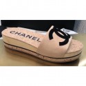 Chanel CC Logo Mules Slipper Sandals Beige Runway 2020 AQ02653