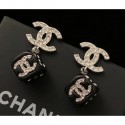 Chanel CC Short Earrings with Dice Pendant Crystal/Black 2018 AQ04245