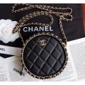 Chanel Chain Around Round Clutch with Chain AP0739 Black 2019 AQ01952