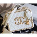 Chanel Chain CC Filigree Medium Vanity Case Bag A93343 White 2020 AQ01136