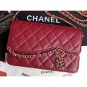 Chanel Chain Charms Wallet On Chain WOC Bag AP0278 Burgundy 2019 AQ03849