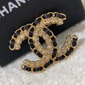 Chanel Chain Leather Crystal CC Brooch 2019 Collection AQ02575