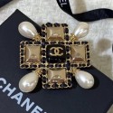 Chanel Chain Leather Square Brooch AB2973 2019 Collection AQ00753